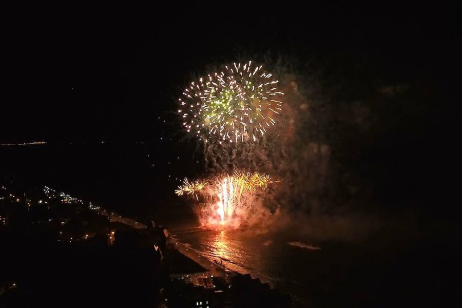 Мировой чемпионат фейерверков в городе Зеленоградске, уникальные съемки «летающей камерой» от ГРЦ «ПАРАДОКС»